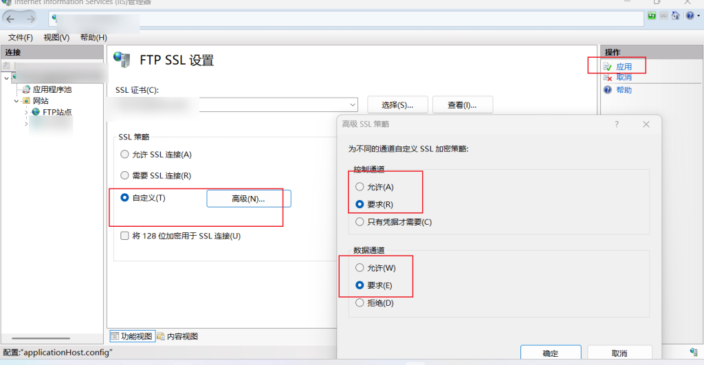 在 Windows IIS 上部署 FTPS(FTP over TLS):证书配置、被动模式与公网访问插图3 在 Windows IIS 上部署 FTPS(FTP over TLS):证书配置、被动模式与公网访问插图3