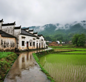 江南雨景