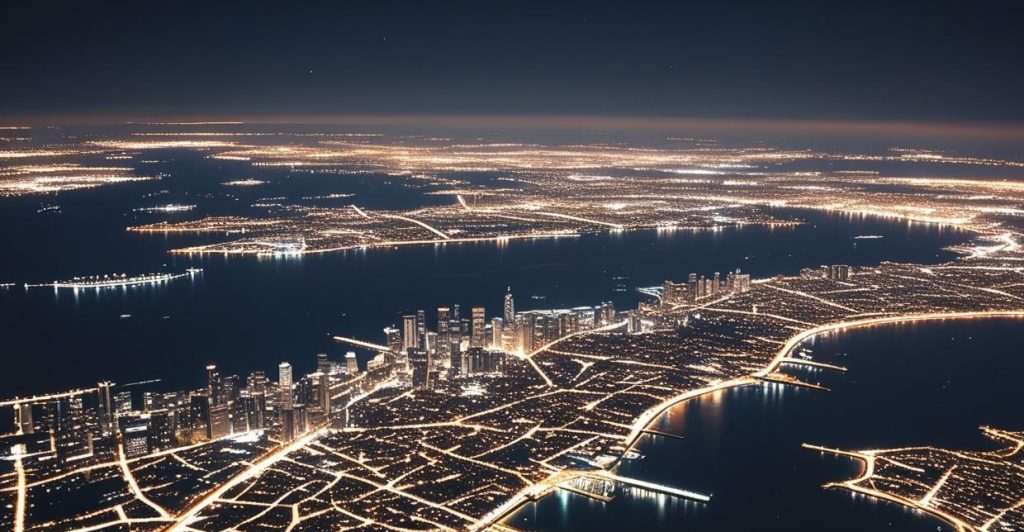 高空下的城市夜景插图3