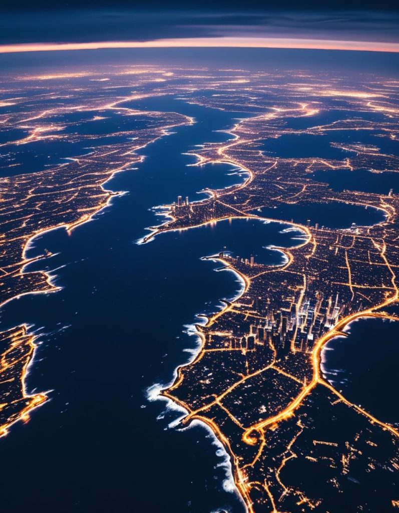 高空下的城市夜景插图4