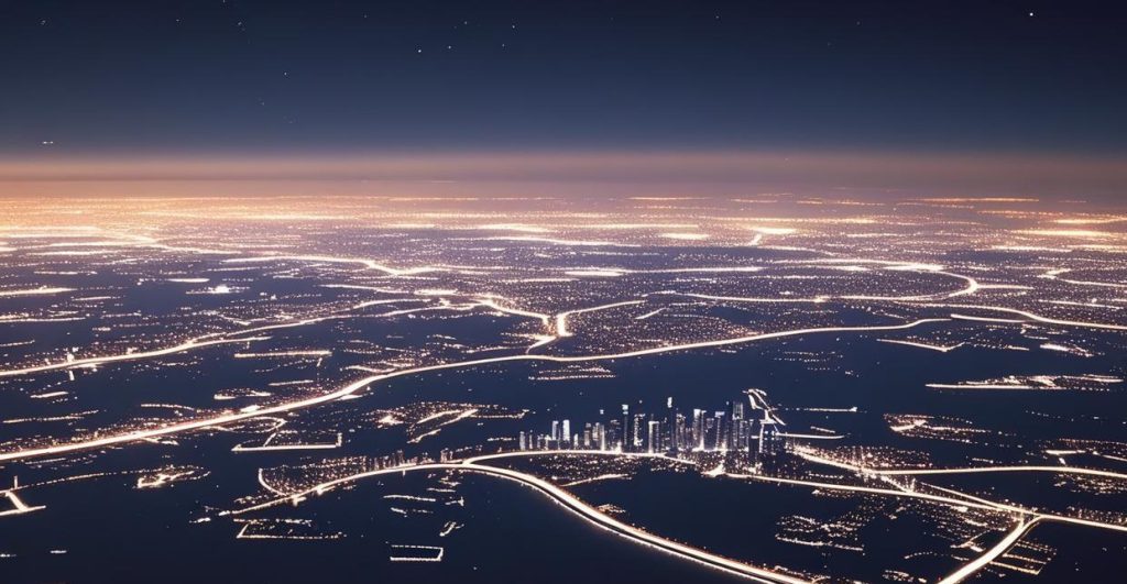 高空下的城市夜景插图5