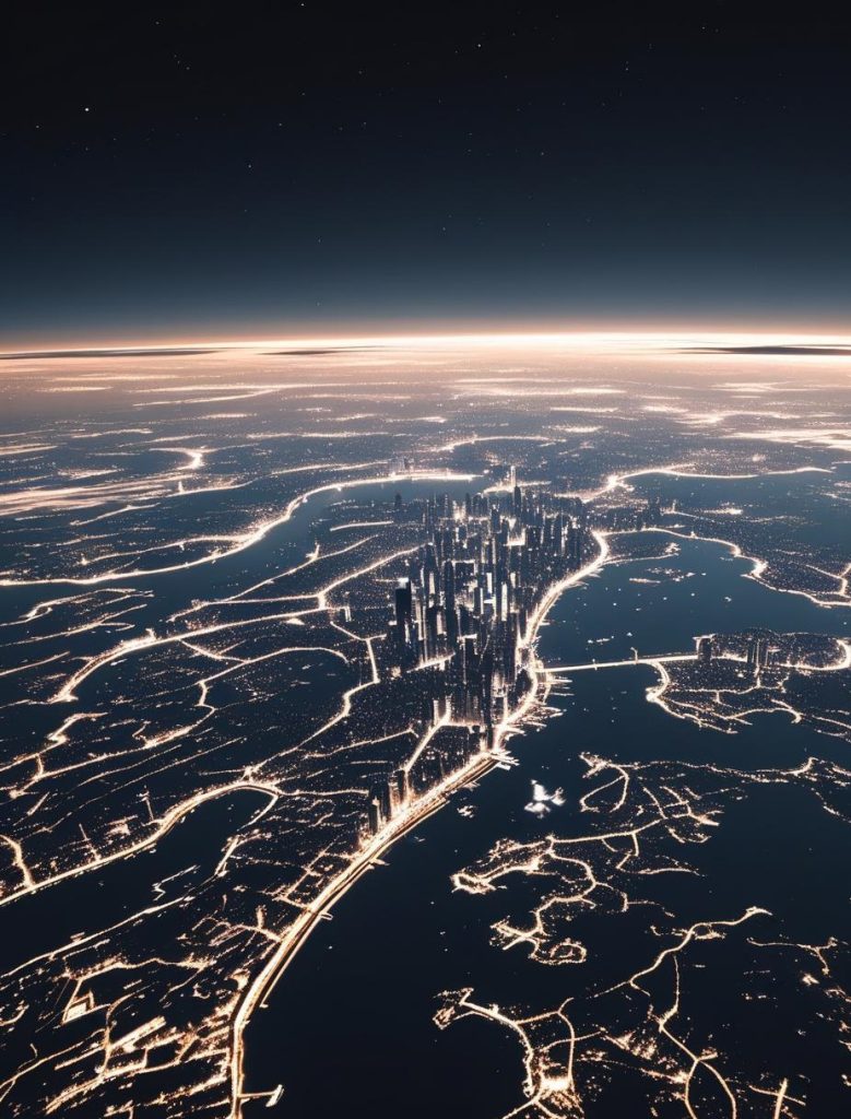 高空下的城市夜景插图6