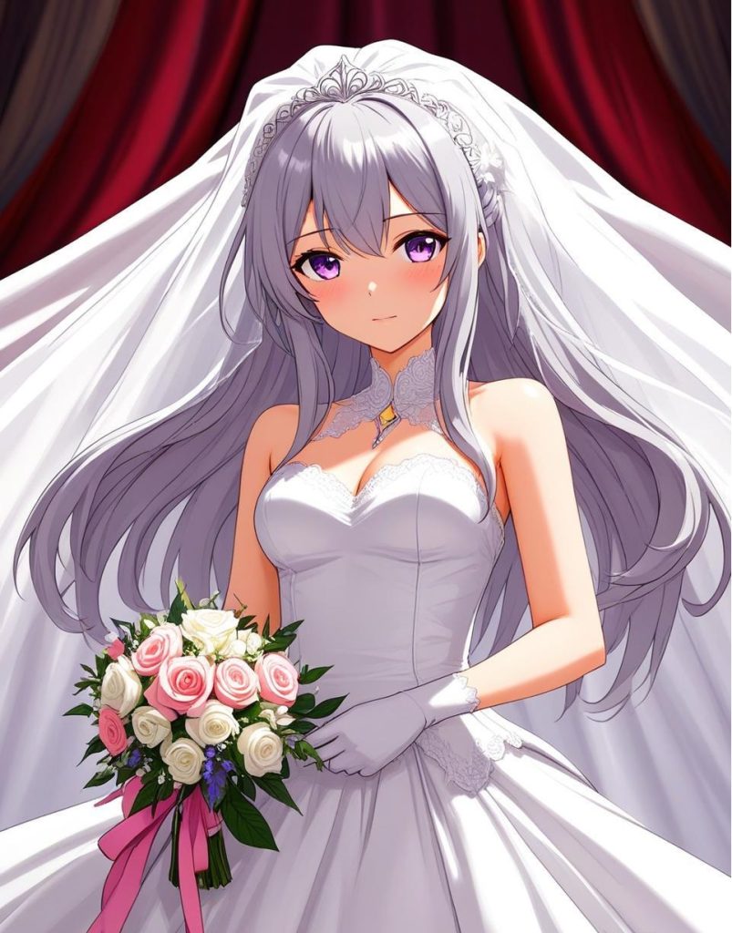 系列-动漫少女_洁白婚纱插图