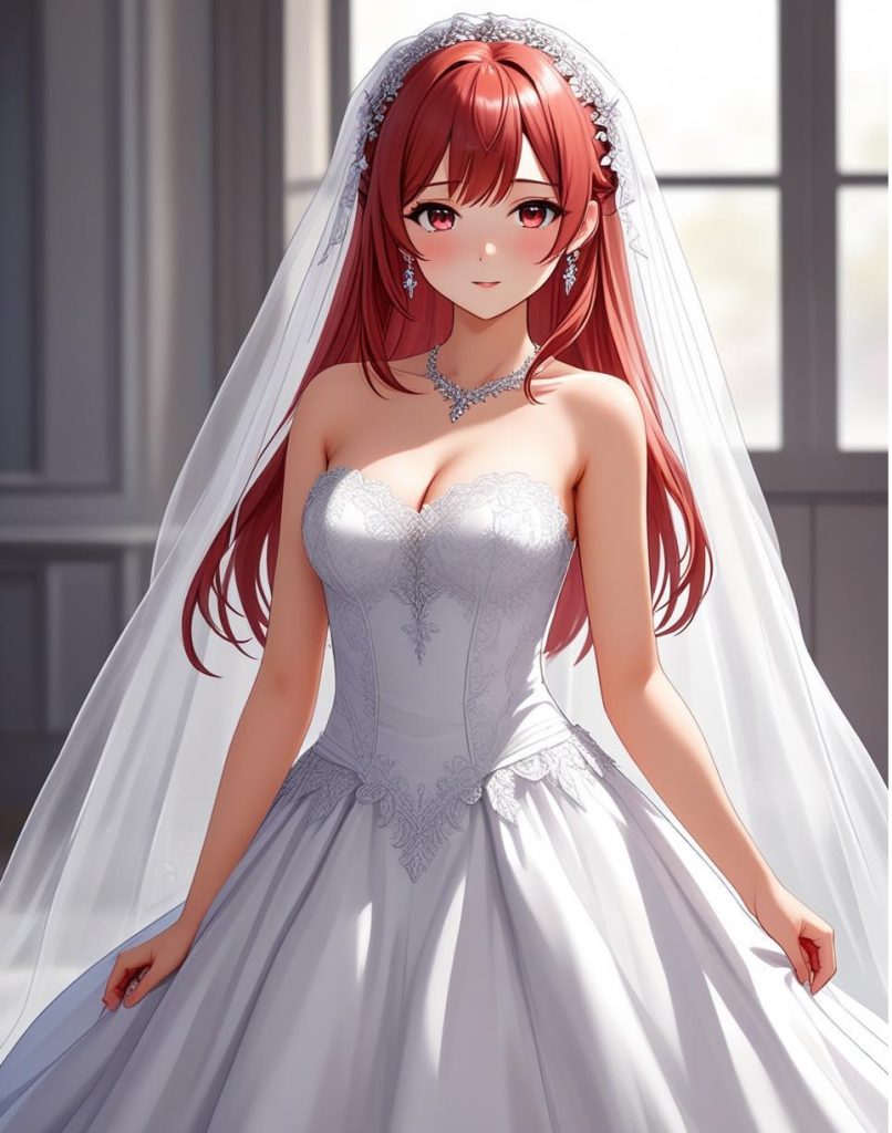 系列-动漫少女_洁白婚纱插图1