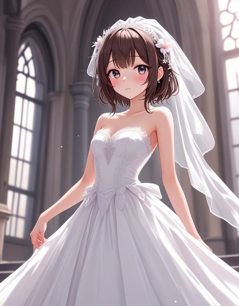 系列-动漫少女_洁白婚纱插图4