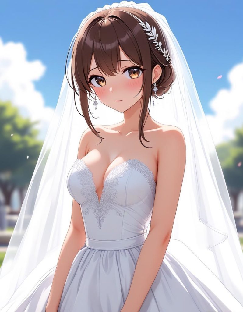 系列-动漫少女_洁白婚纱插图5