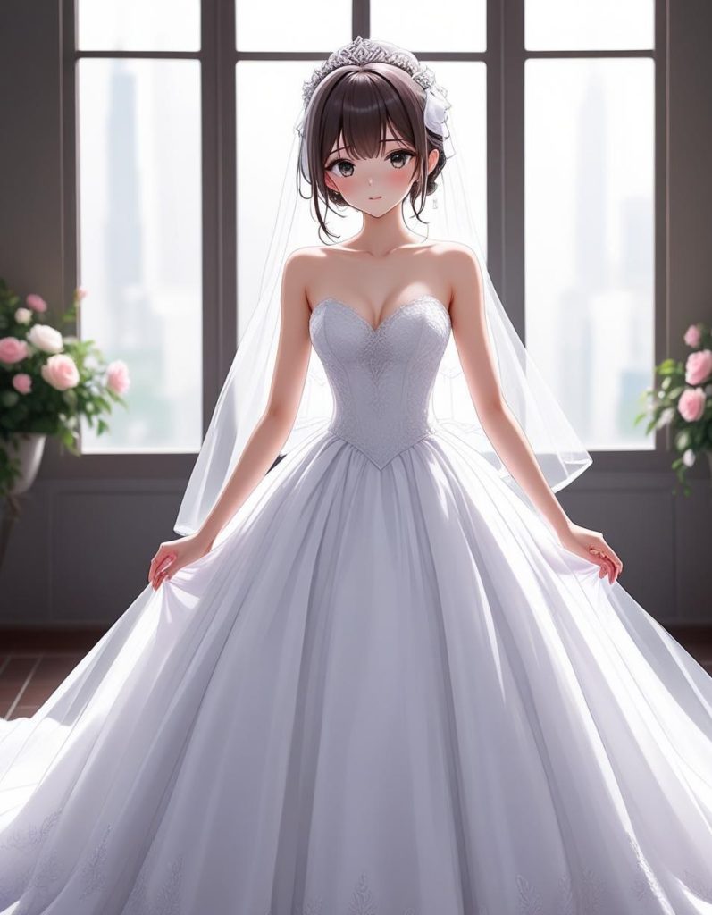 系列-动漫少女_洁白婚纱插图6