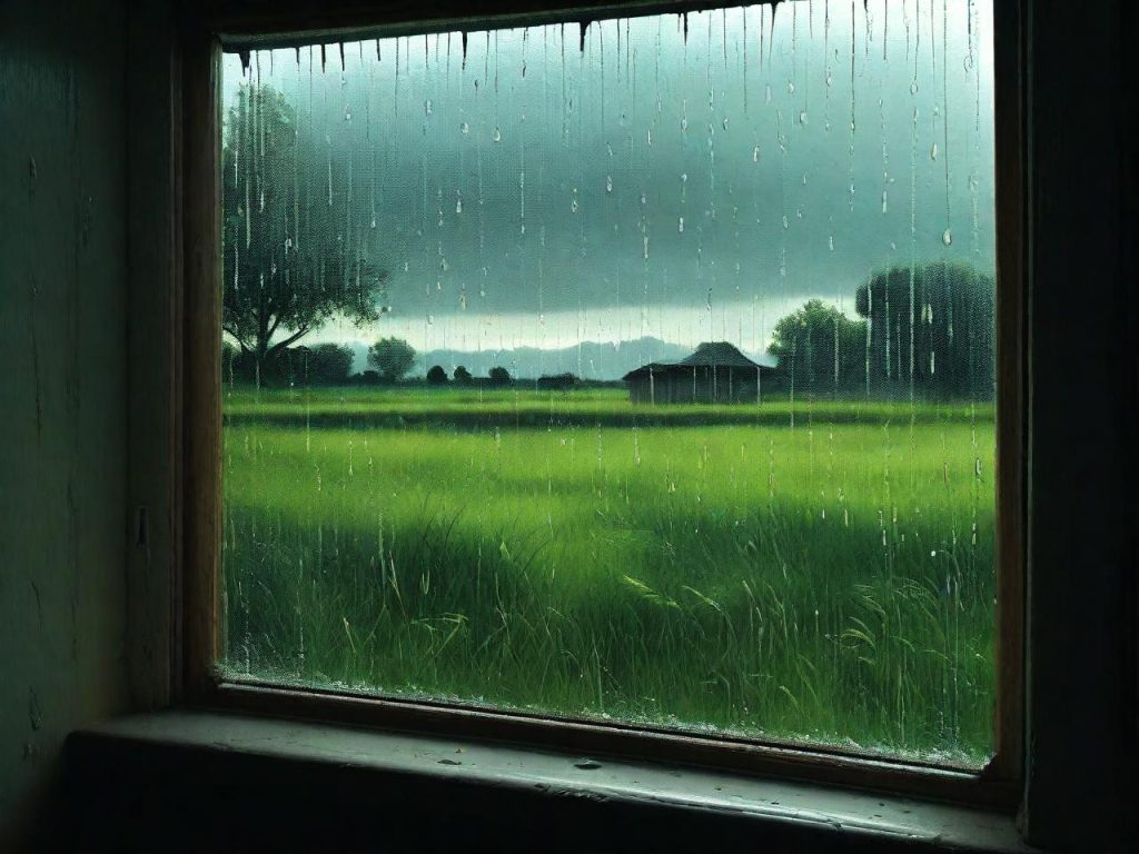 系列-窗外雨景插图