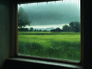 系列-窗外雨景